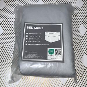 Unbranded Queen Size Bedskirt Gray 60x80 Polyester Microfiber New in‎ Package